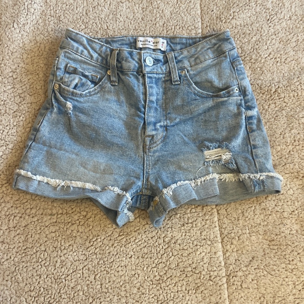 Vanilla Star girls jean shorts size 0